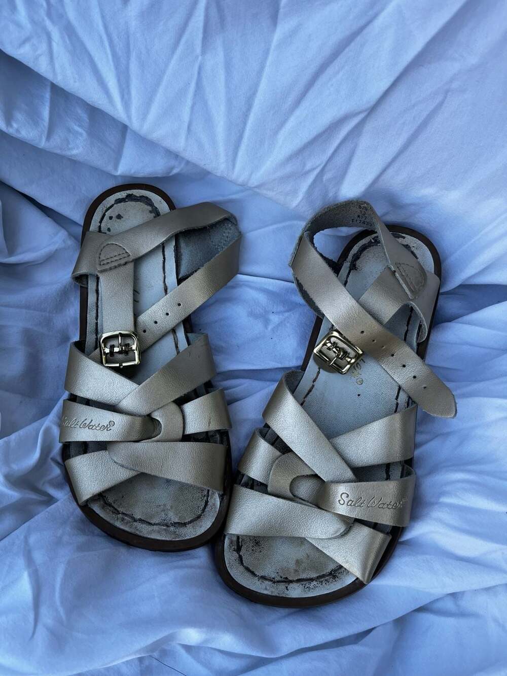 Salt Water Sandals Original Size 13Gold Leather Sandals kids